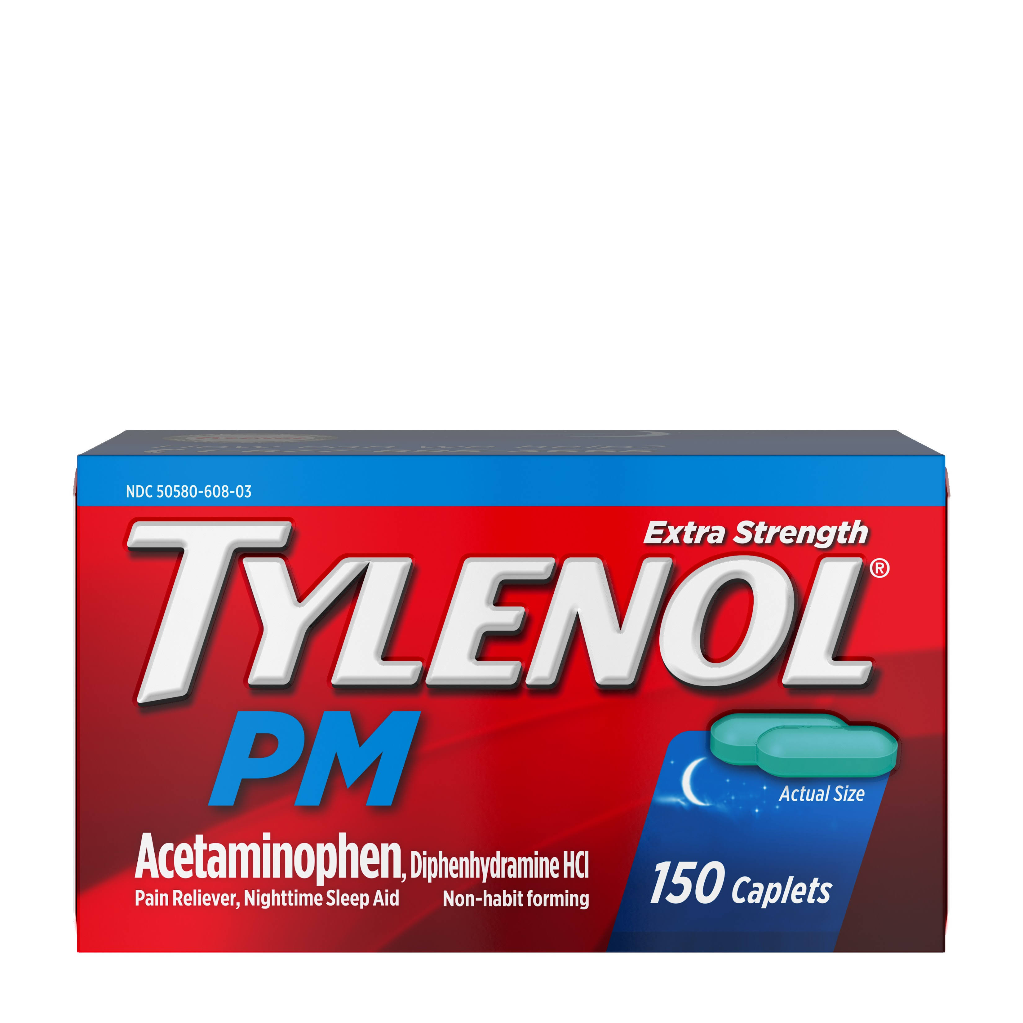 Tylenol Extra Strength PM Aceminophen Caplets - 150ct