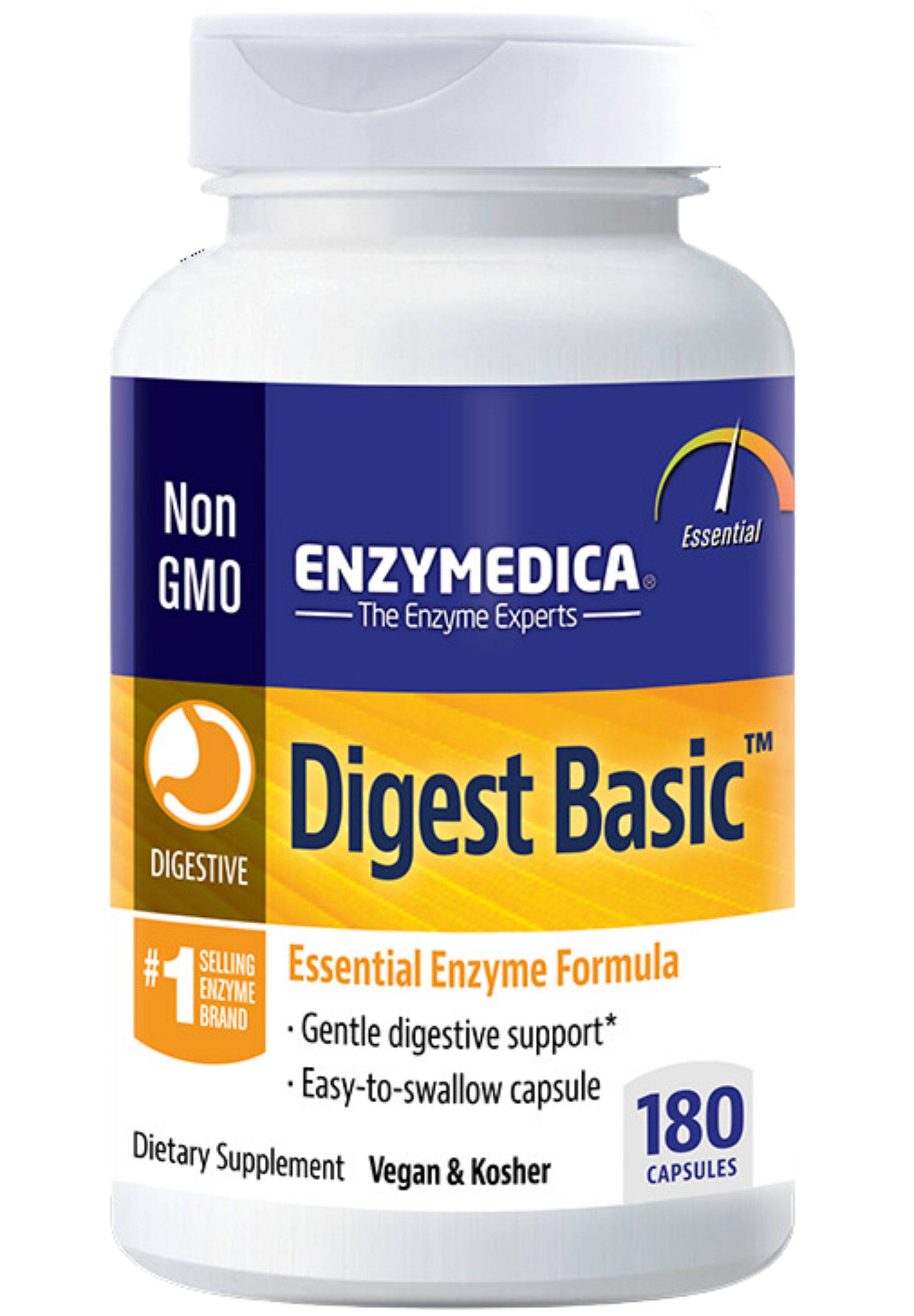 Enzymedica Digest Basic Essential Digestive Enzymes Supplement - 180 Capsules