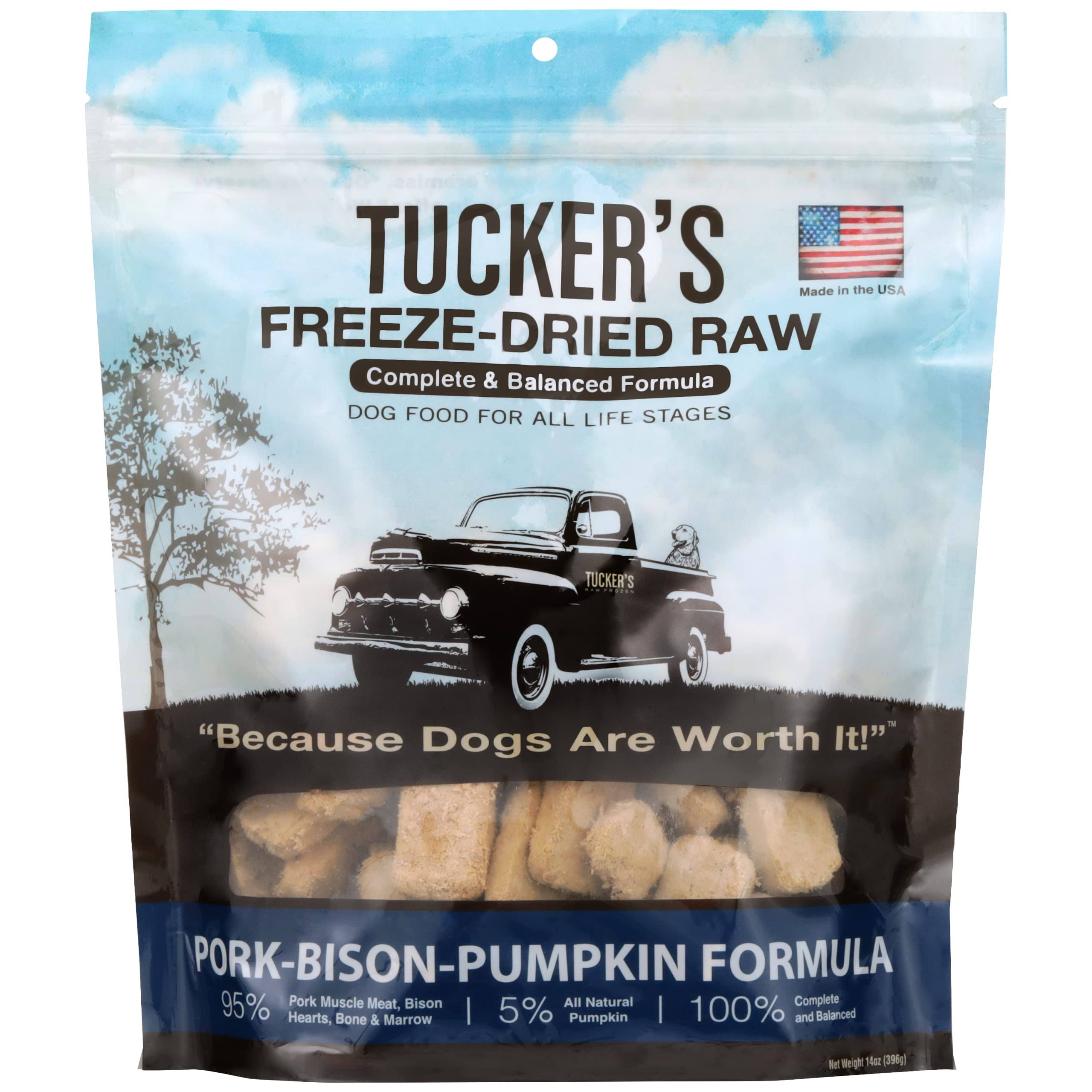 Tucker's Freeze Dried Pork Bison Pumpkin Dog Food 14oz