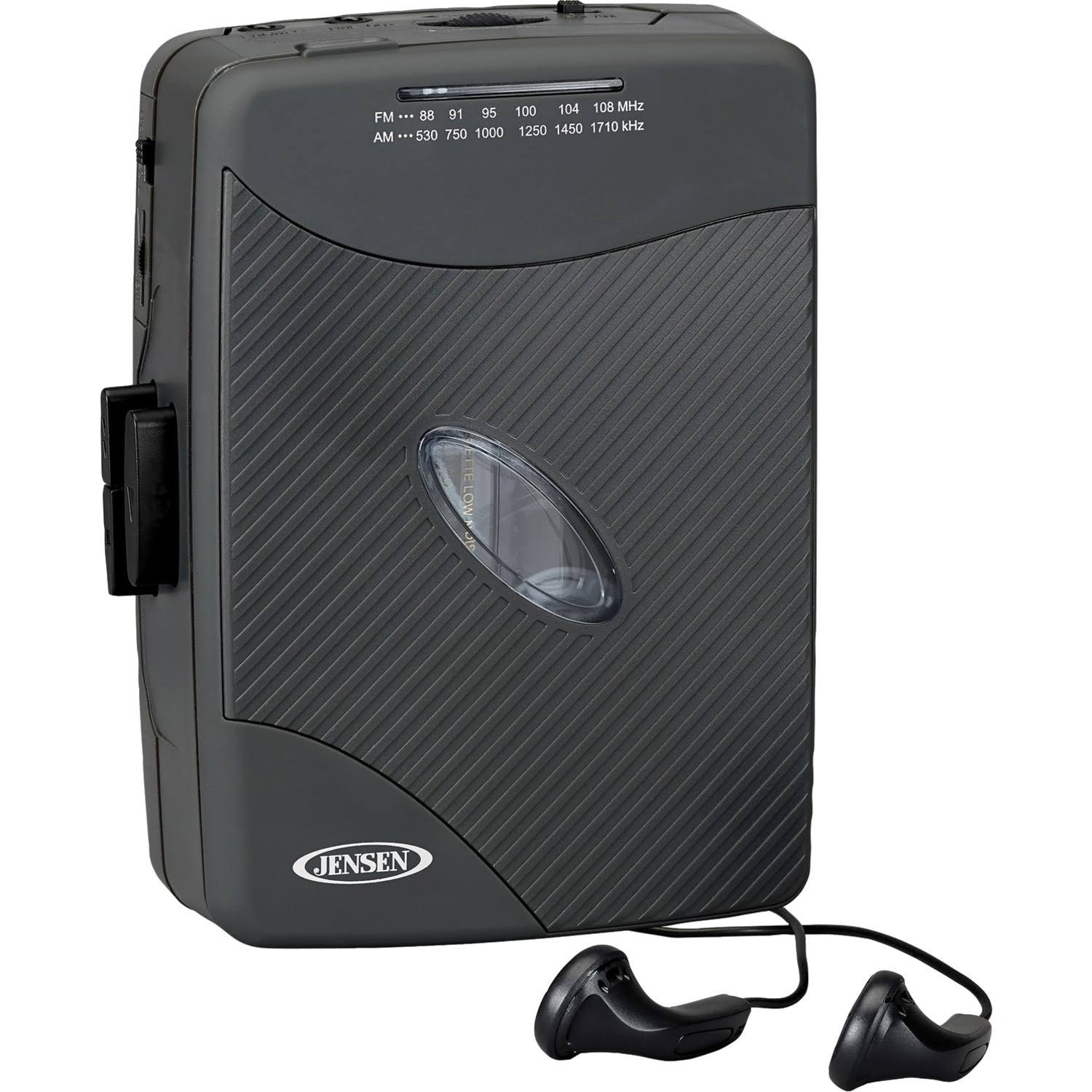 Jensen SCR-75 Personal Stereo Cassette Player - AM/FM - Stereo Earbuds (Black) [