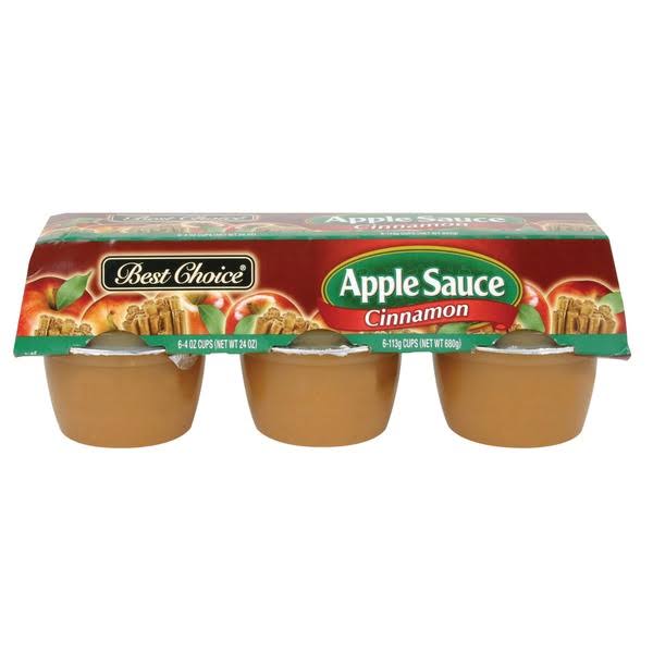 Best Choice Cinnamon Apple Sauce - 6 Pack - Fligner's Market - Delivered by Mercato