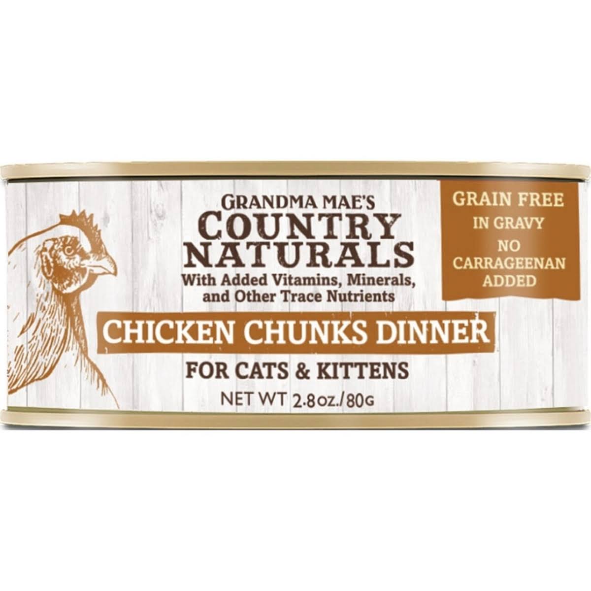 Country Naturals Grain Free Cat and Kitten Food - Chicken Chunks Dinner, 2.8oz