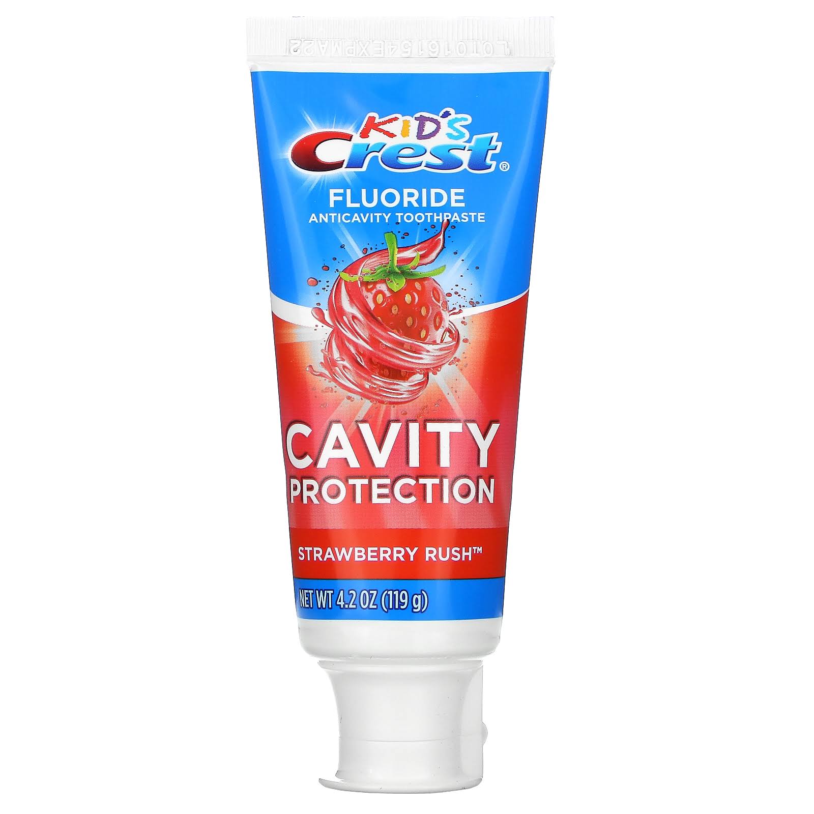 Crest Kid's Cavity Protection Fluoride Anticavity Toothpaste Strawberry Rush 4.2 oz