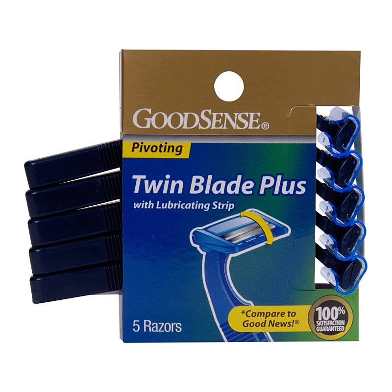 Good Sense Twin Blade Plus with Lubricating Strip Pivoting Case