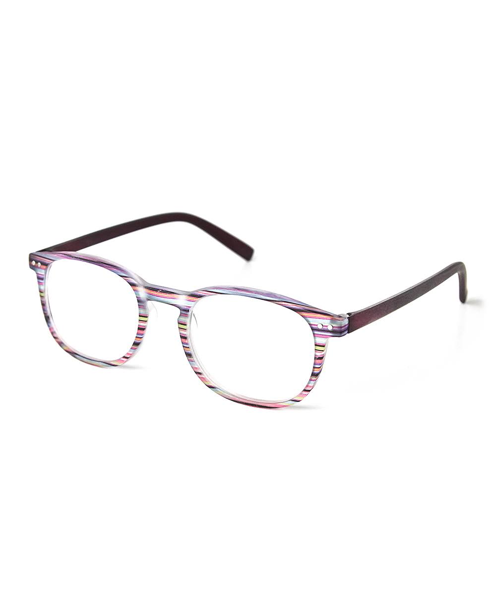 Optimum Womens Striped Frames Reading Glasses Multi Readers +1.50