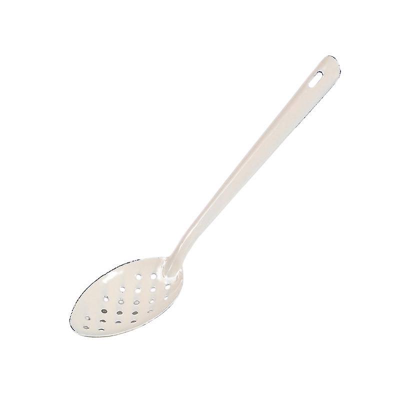 Victor Enamel Perforated Spoon - Champagne Traditional Cream