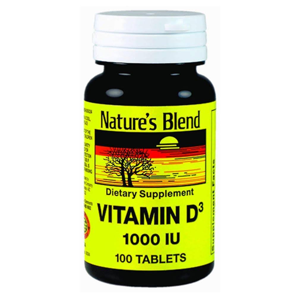 Nature's Blend Vitamin D3 1000iu Supplement - 100 Tablets