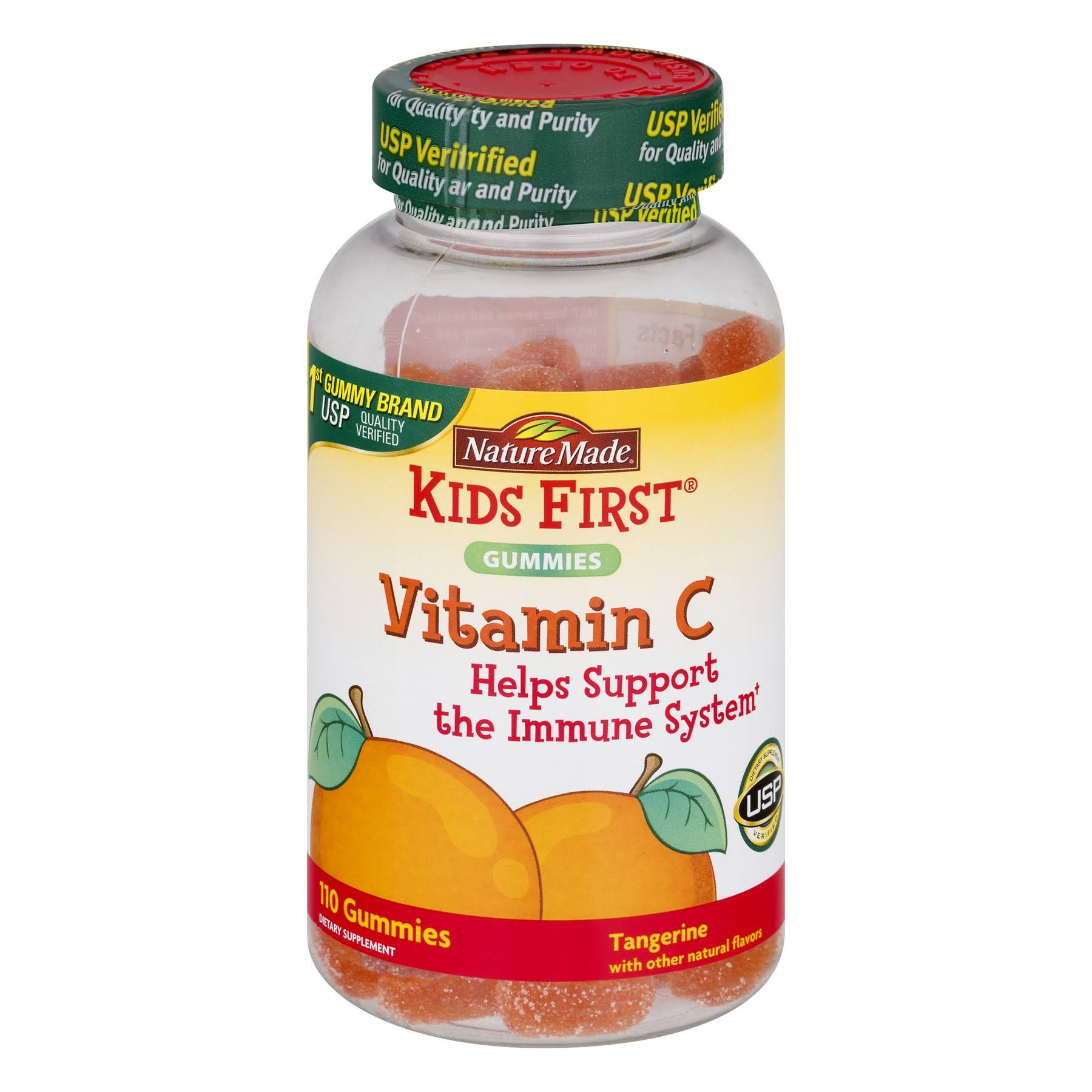 Nature Made Kids First Vitamin C Dietary Supplement Gummies - Tangerine, 110ct