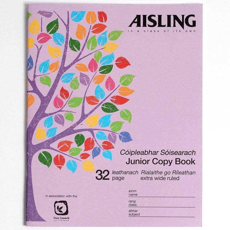 Aisling 32-Page Extra Wide Ruled Junior Copy Book