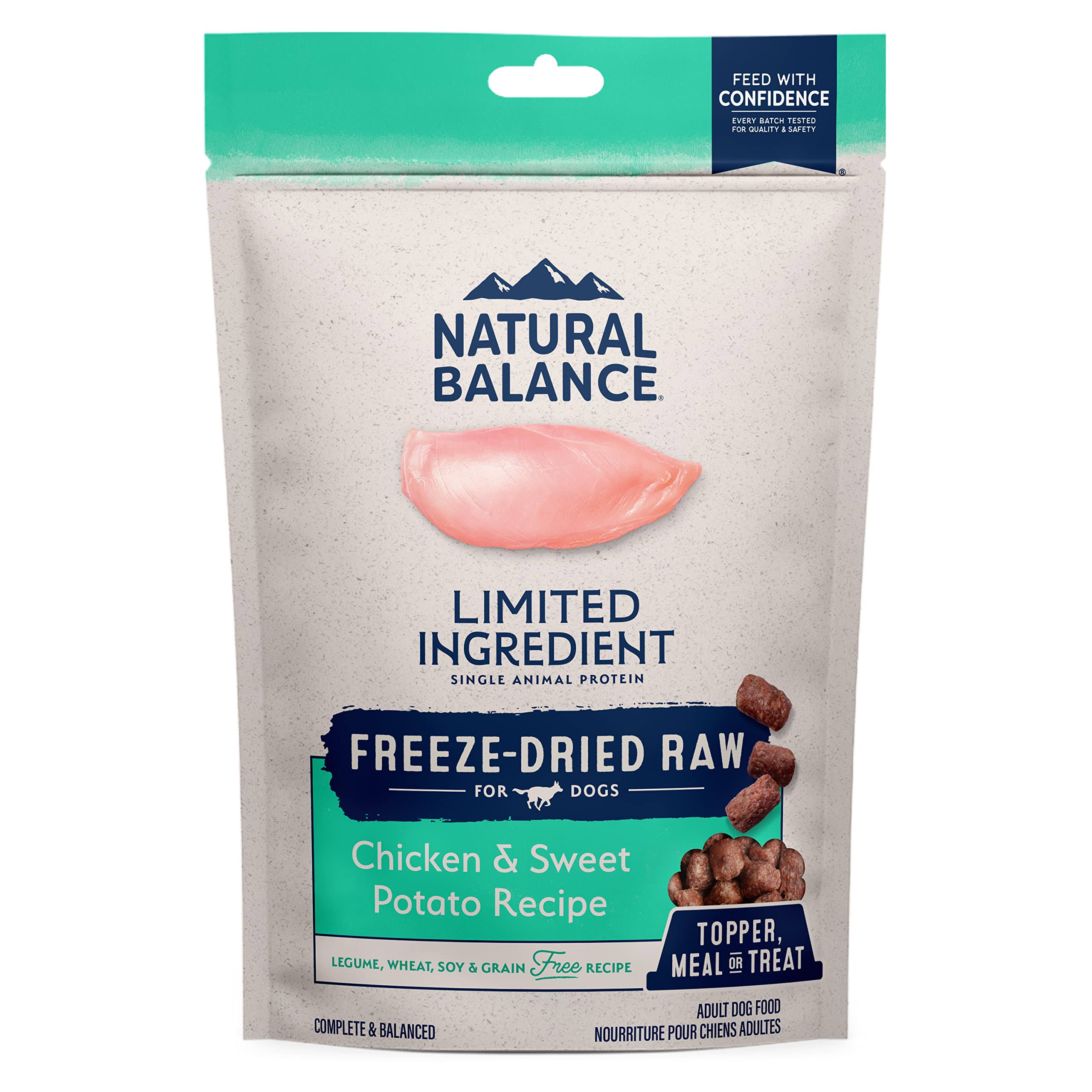 Natural Balance Limited Ingredient Freeze-Dried Chicken & Sweet Potato Recipe Dog Food Topper 6 oz