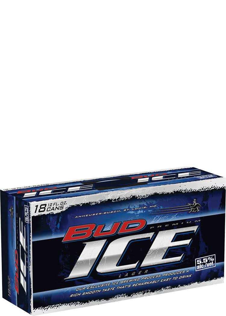 Bud Ice Beer - 18 Cans