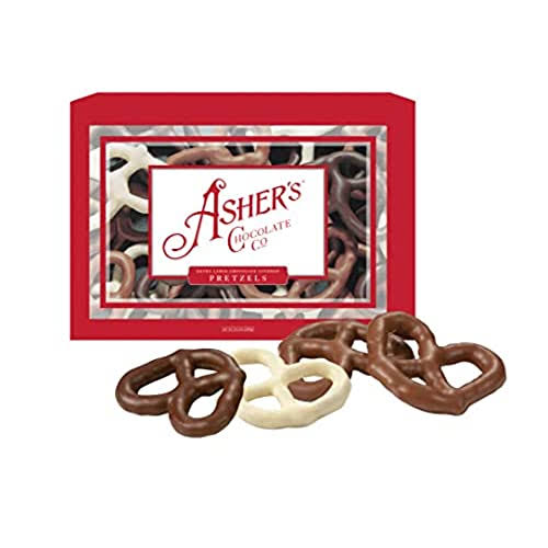 Asher's Chocolates, Chocolate Covered Pretzels Assortment, Gourmet Sweet and Salty Candy, Small Batches of Kosher Chocolate, Family Owned Since 1892 (
