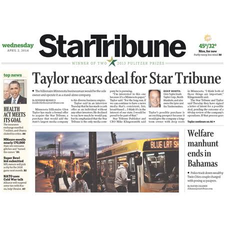 Star Tribune Sunday Newspaper