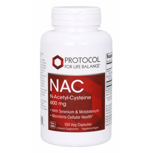 Protocol for Life Balance - NAC (N-Acetyl Cysteine) 600 MG - 100 Veg