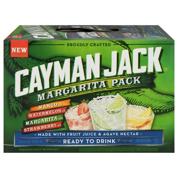 Cayman Jack Malt Beverage, Premium, Margarita Pack - 12 pack, 12 fl oz cans