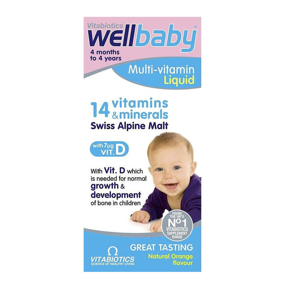 Vitabiotics Wellbaby Multi-Vitamin Liquid - 6 Months To 4 Years, 150ml