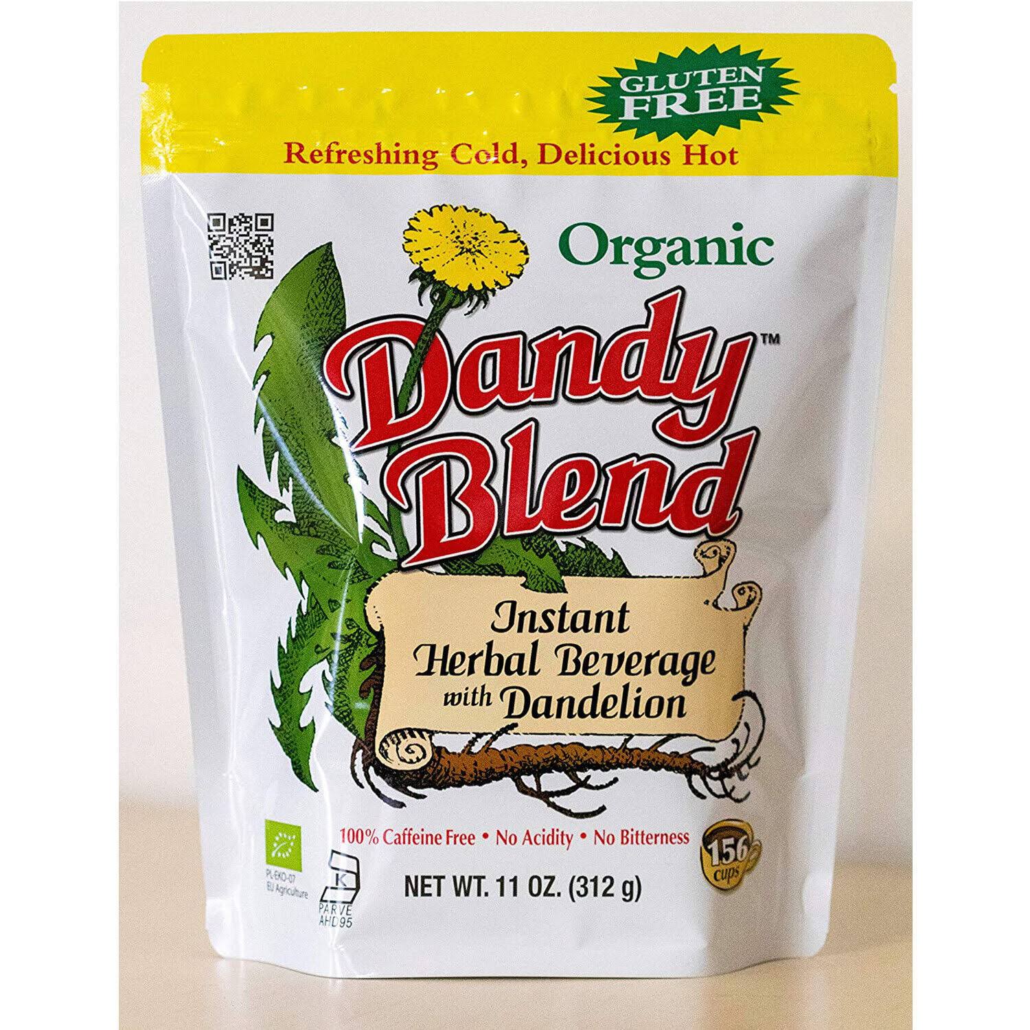 156 Cup Bag of Certified Organic Dandy Blend Instant Herbal Beverage With Dandelion, 11 oz Bag
