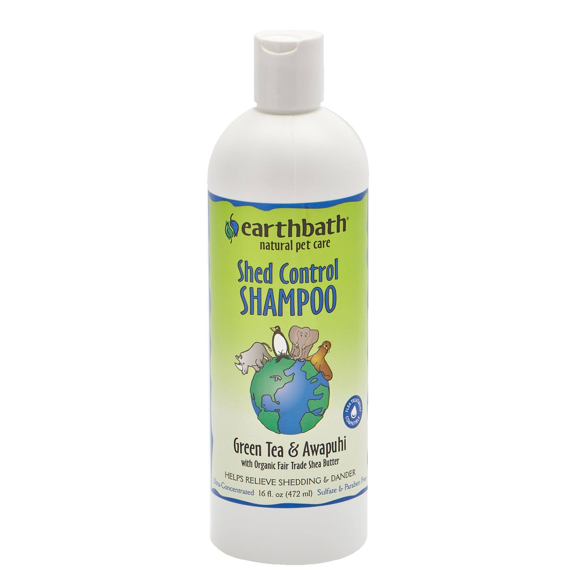 EarthBath Shed Control Shampoo - Green Tea & Awapuhi, 472ml