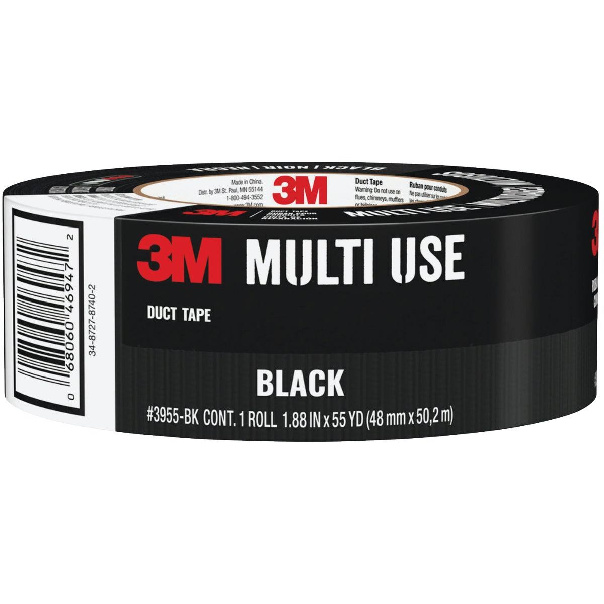 3M Duct Tape Black 1.88-In. x 60-yd. 3955-BK