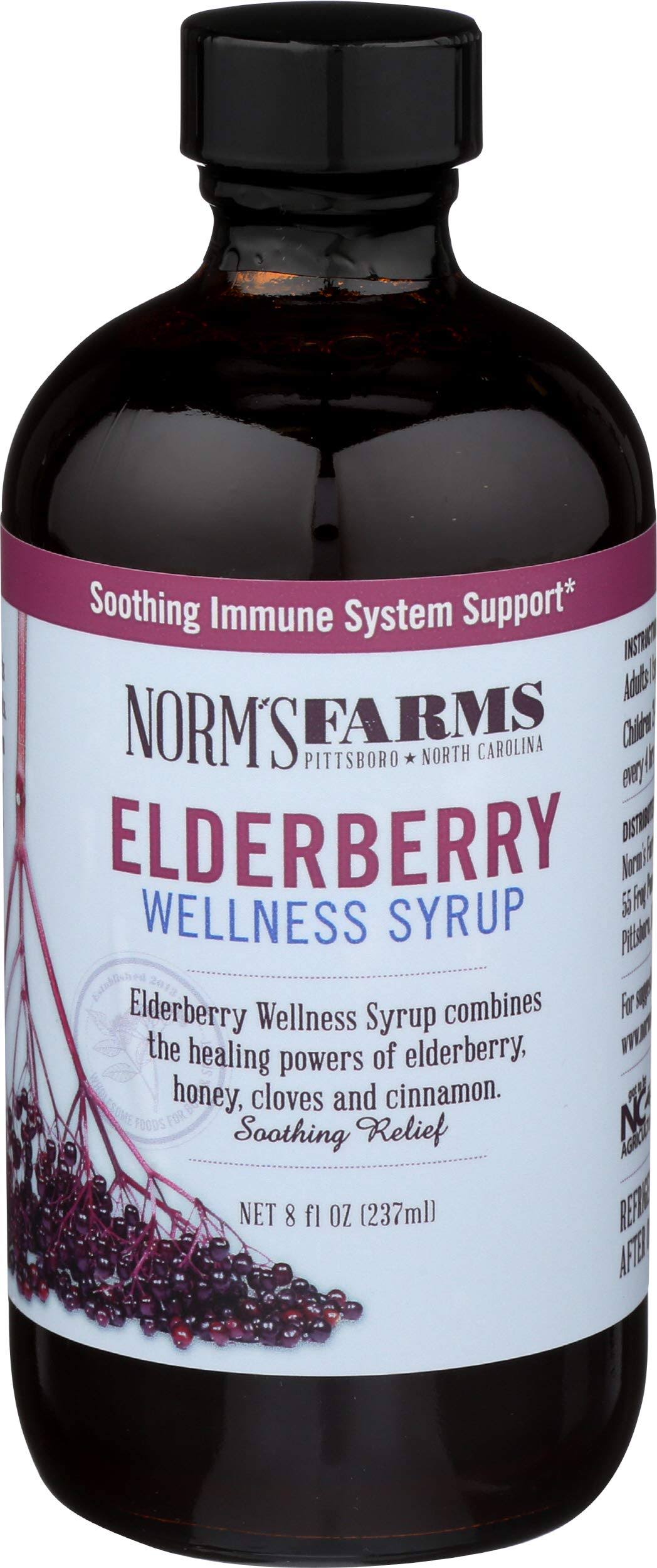 Norms Farms Wellness Syrup Elderberry 8 fl oz (237 ml)