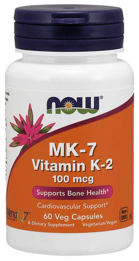 Now Foods MK7 Vitamin K-2 Bone Health Support - 60 Capsules