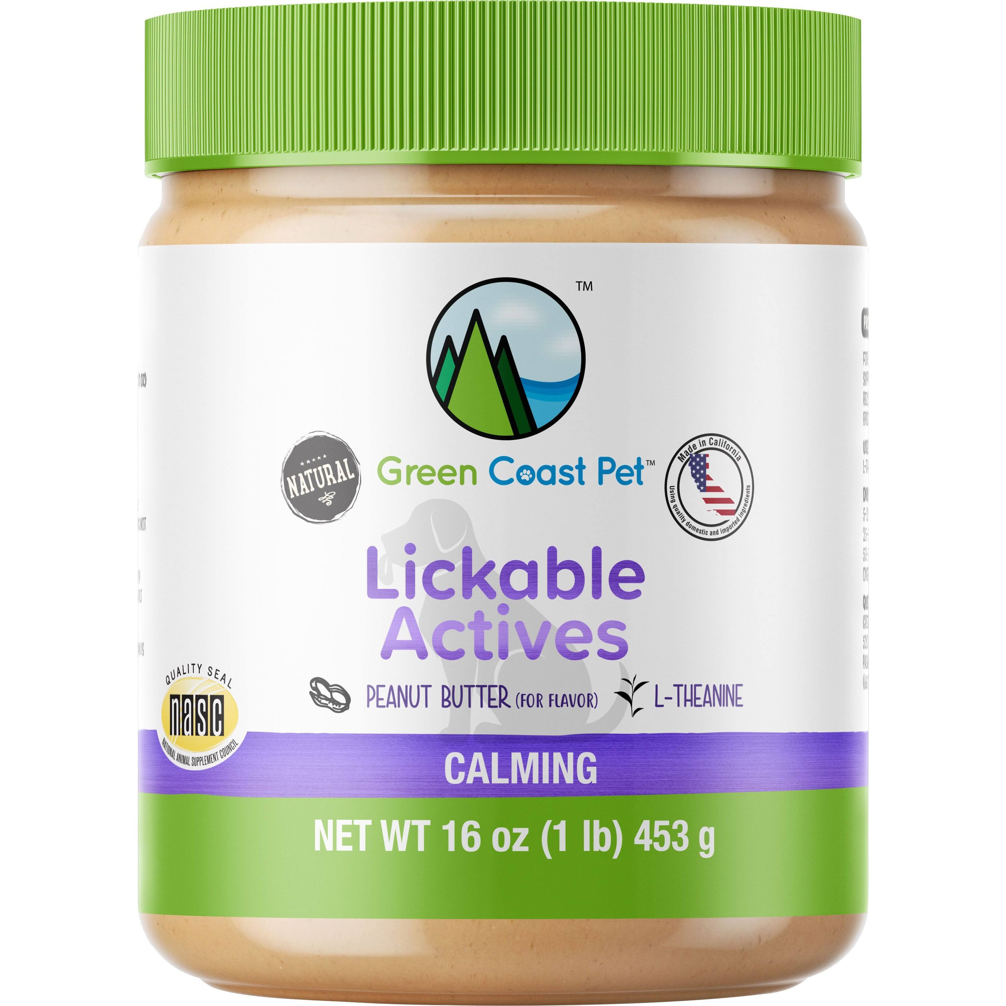 Green Coast Pet Lickable Actives Supplement for Dogs and Cats - Calming - 16oz