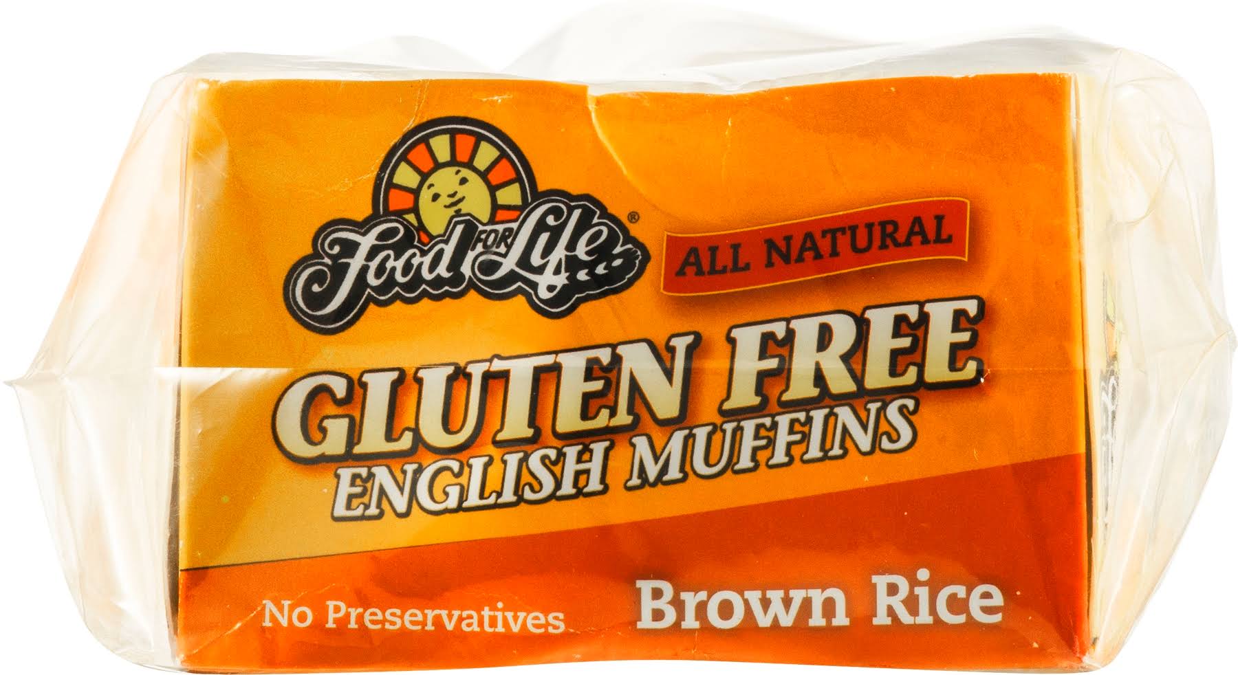 Food For Life: Gluten Free English Muffins Brown Rice, 18 oz