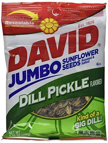 Conagra David Dill Pickle Sunflower Seed, 5.25 Ounce -- 12 per case.