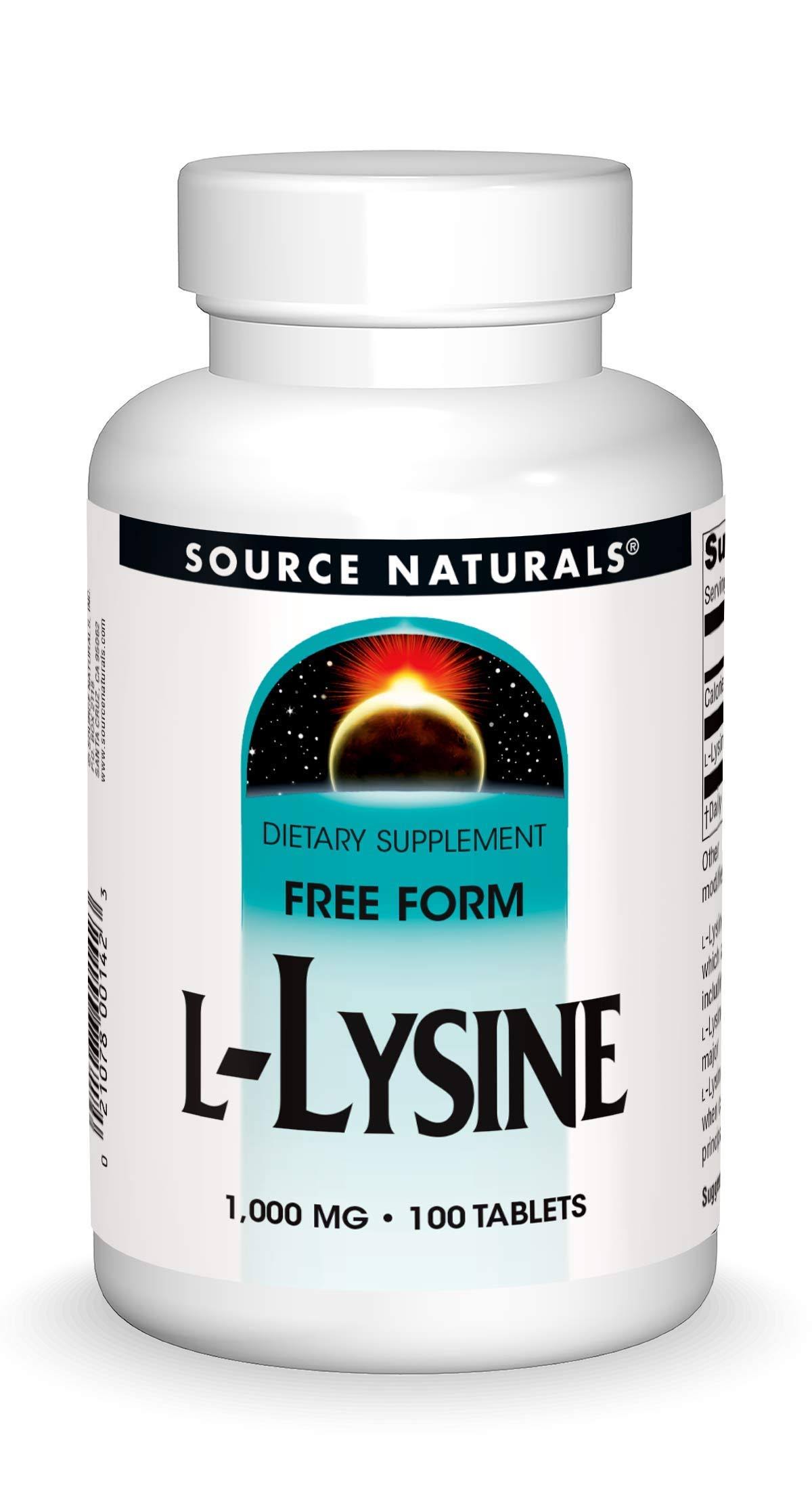 Source Naturals L-Lysine - 1000 mg, 100 ct