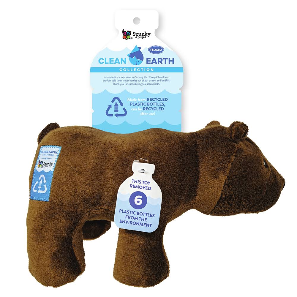 Spunky Pup Clean Earth Plush Bear Toy, Large