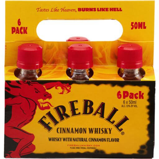 Fireball Cinnamon Whisky 6pk 50ml