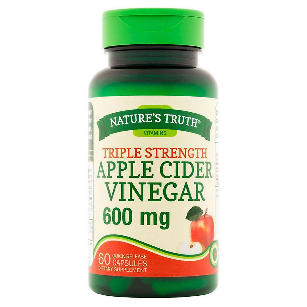Nature's Truth Triple Strength Apple Cider Vinegar Dietary Supplement - 60 Capsules