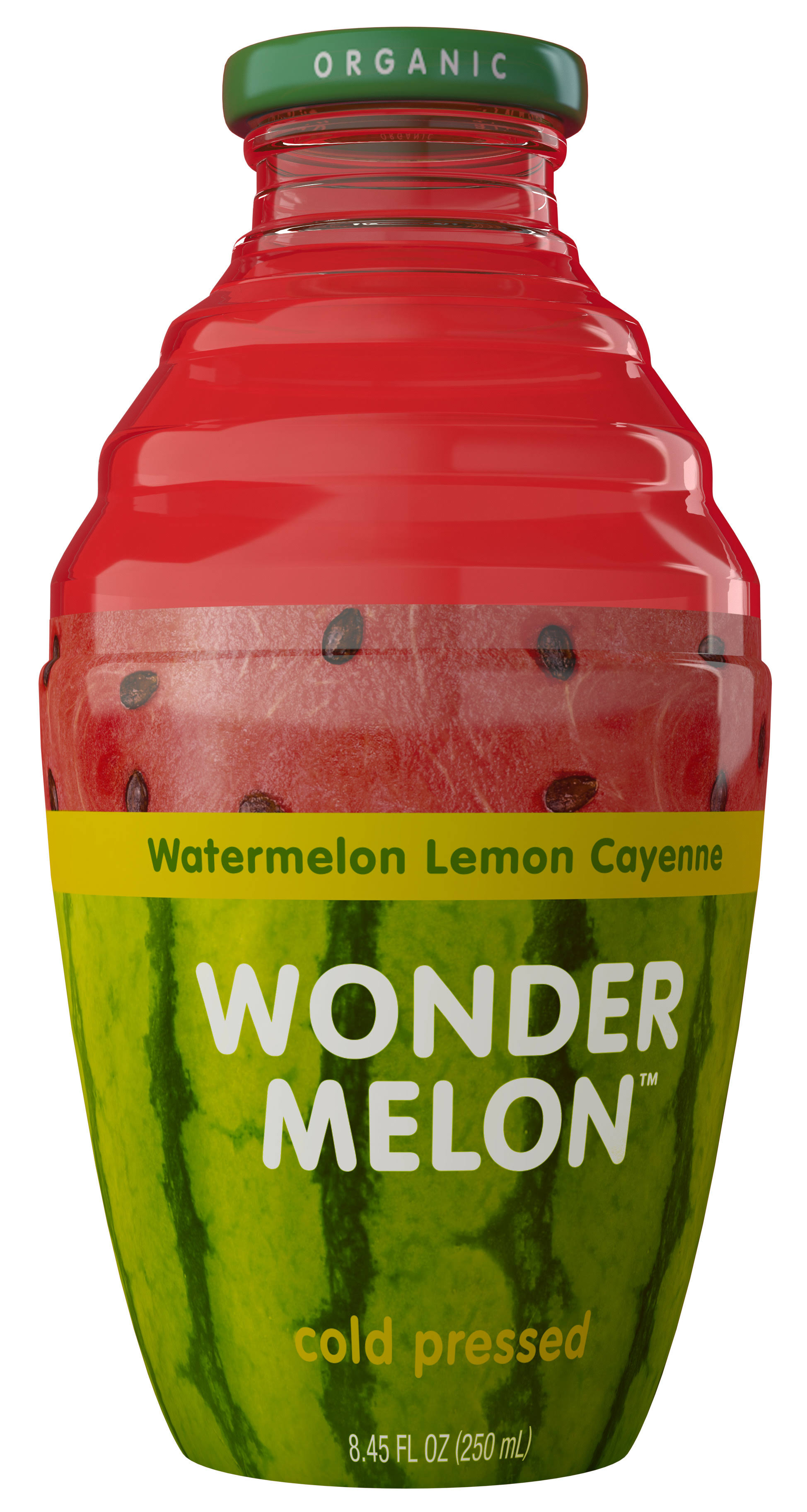 Wonder Melon Organic Watermelon Juice With Lemon & Cayenne, 845oz 100% Juice, Cold Pressed