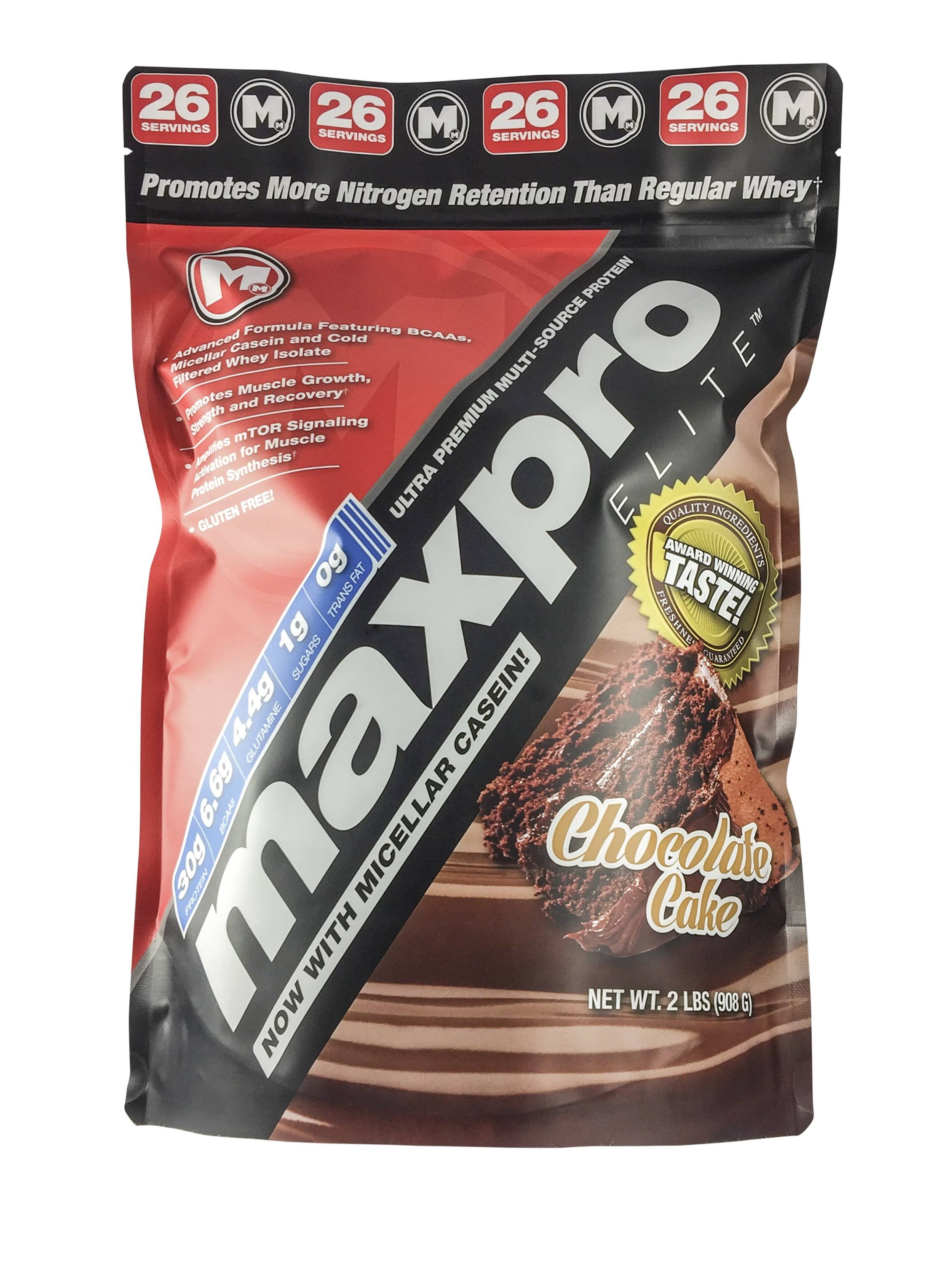Max Muscle MaxPro Elite Protein - Chocolate Cake, 2lbs