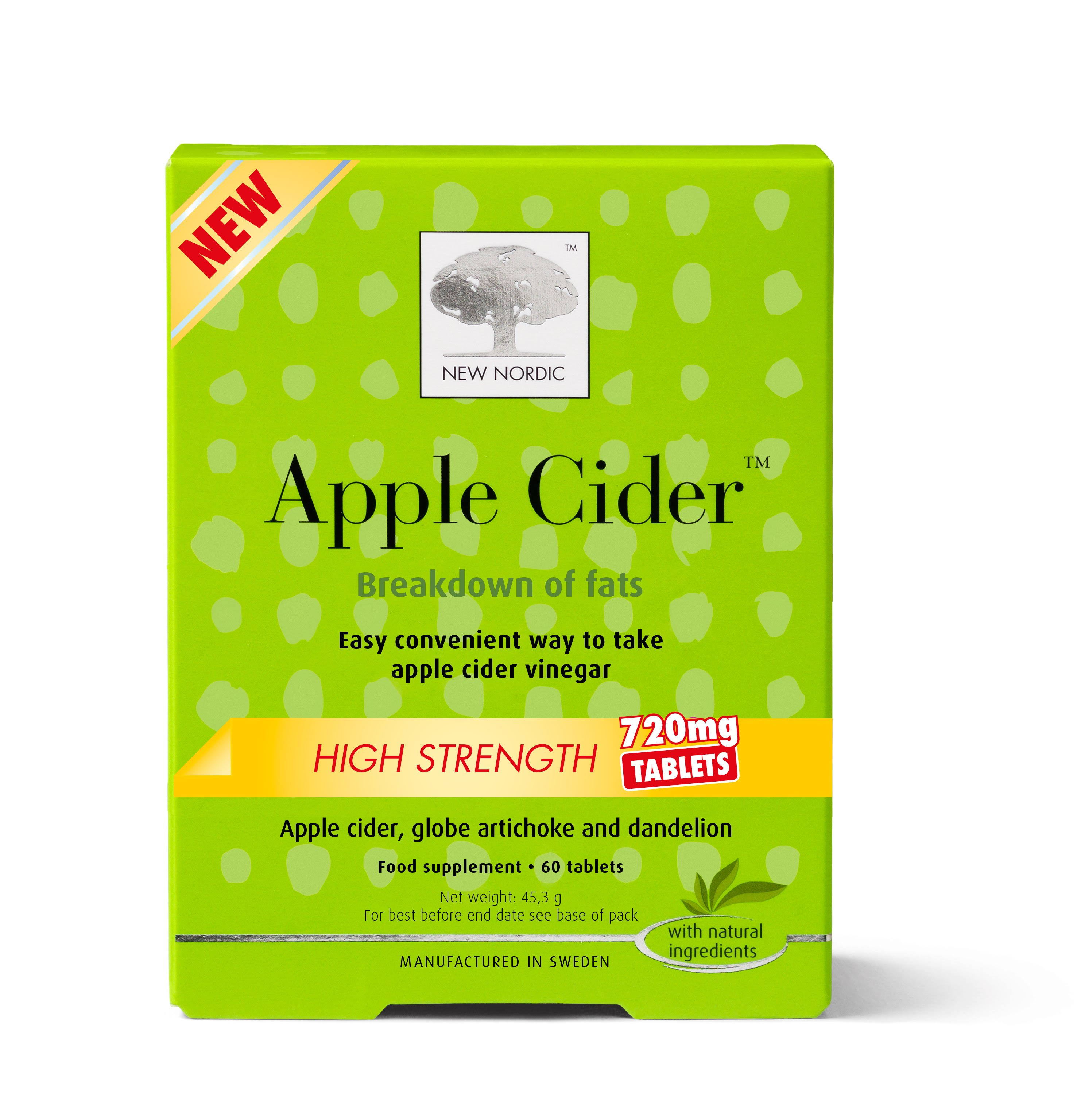 New Nordic High Strength Apple Cider - 60 Tablets