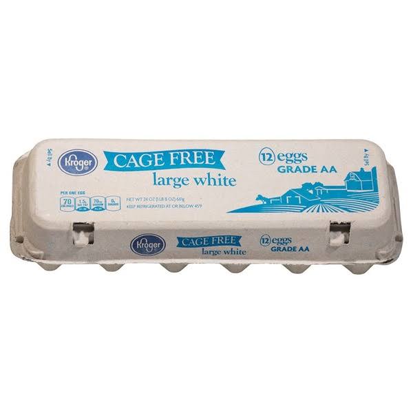 Kroger Grade AA Large Cage Free White Eggs