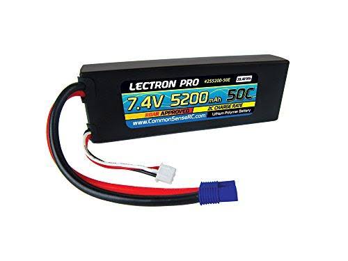 Lectron Pro Common Sense Rc 50C Lipo Battery - 5200mah, 7.4V