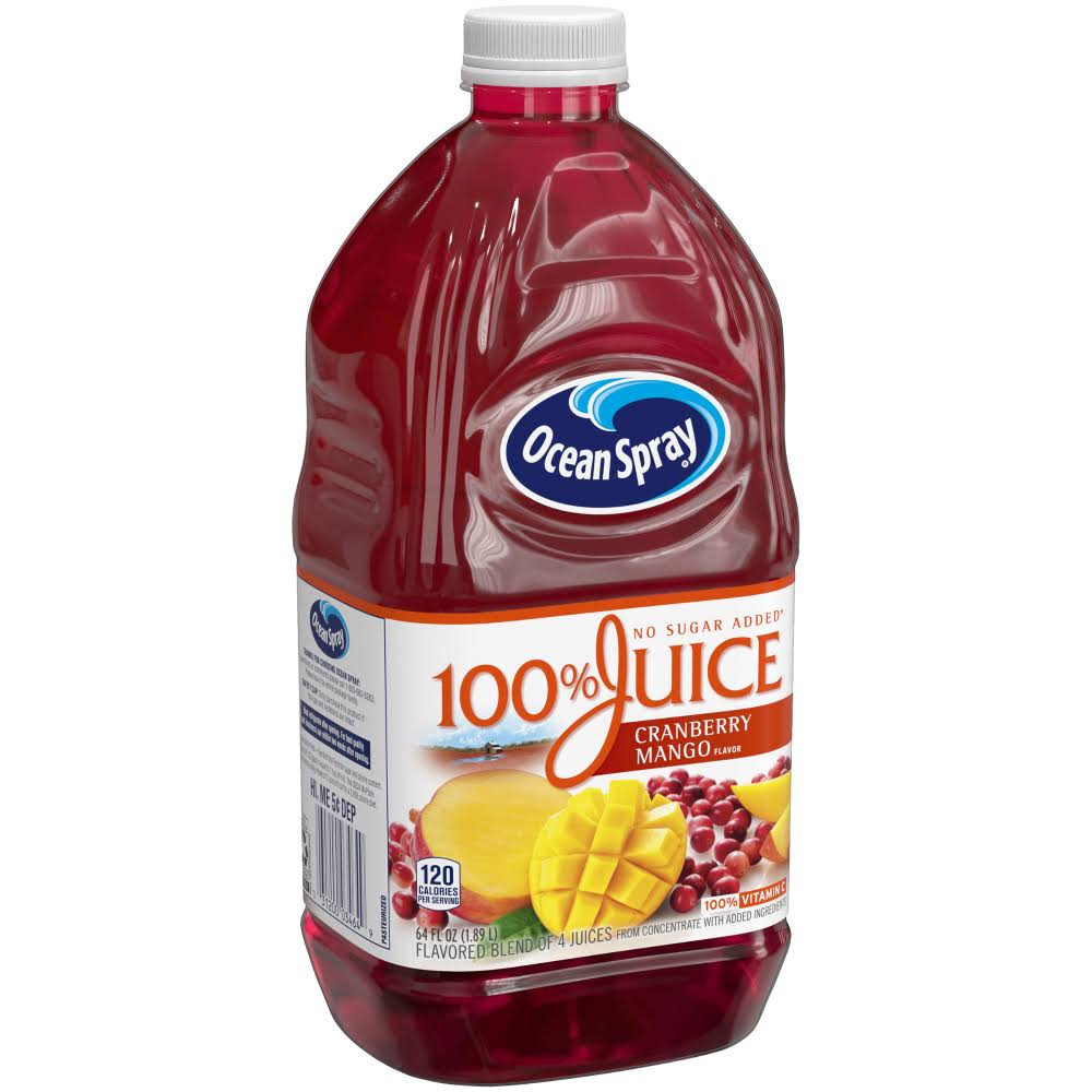 Ocean Spray 100% Juice, Cranberry Mango, 64 Ounce Bottle