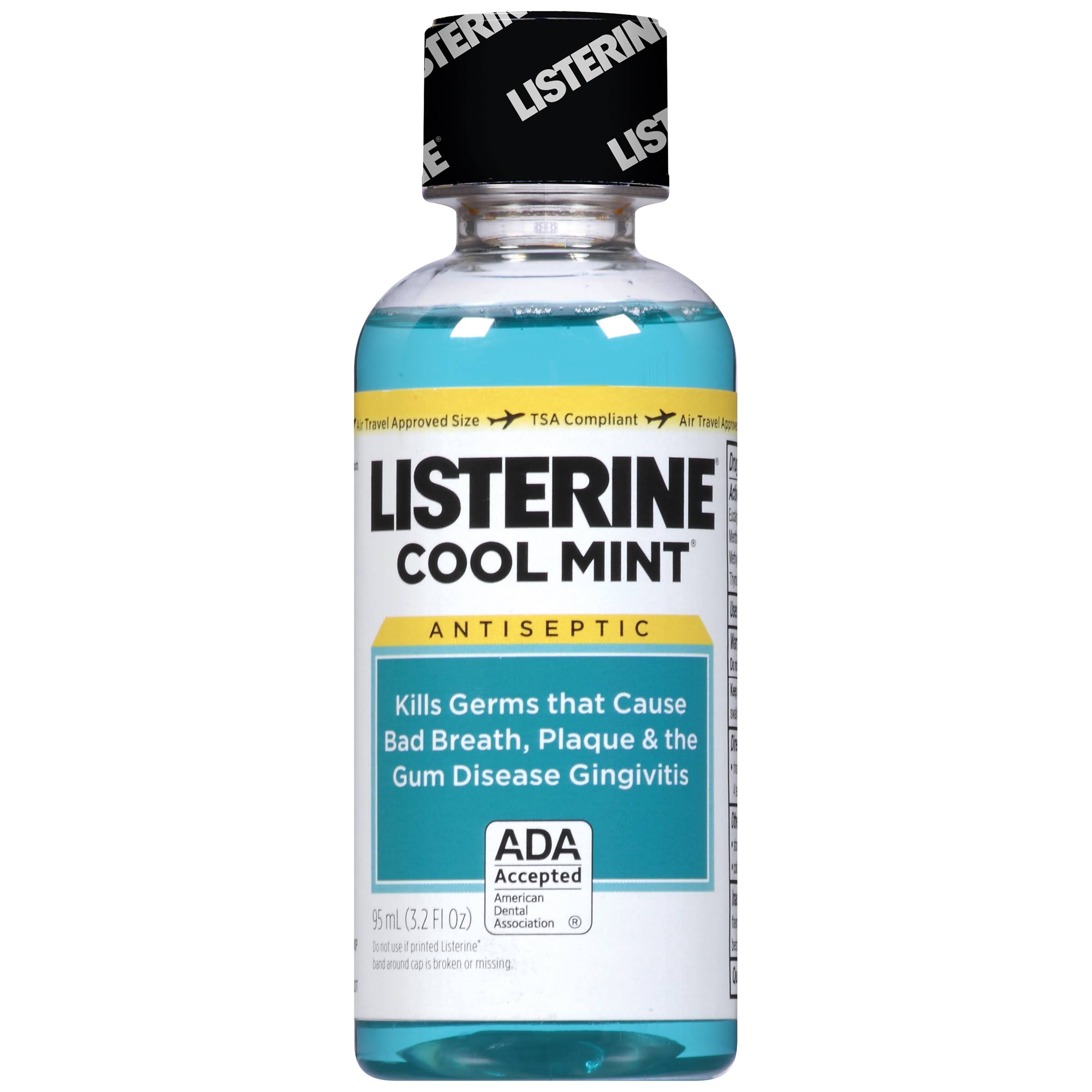 Listerine Antiseptic Adult Mouthwash - Cool Mint, 3.2 fl oz