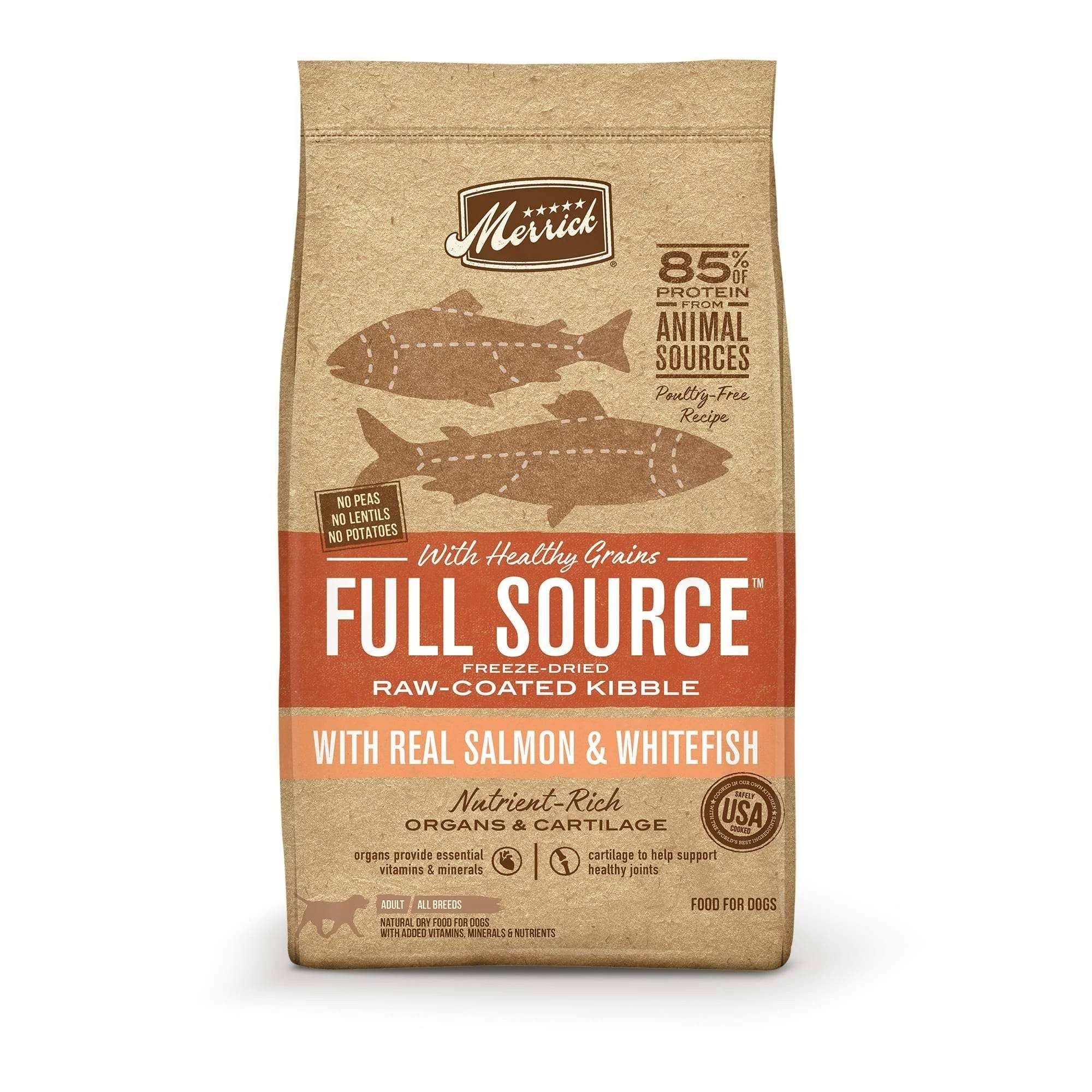 Merrick Full Source with Healthy Grains Raw-Coated Kibble with Real Salmon & Whitefish - 20 lb. Bag