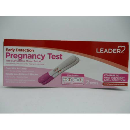 Leader Early Detection Clear Results Pregnancy Test 2ct