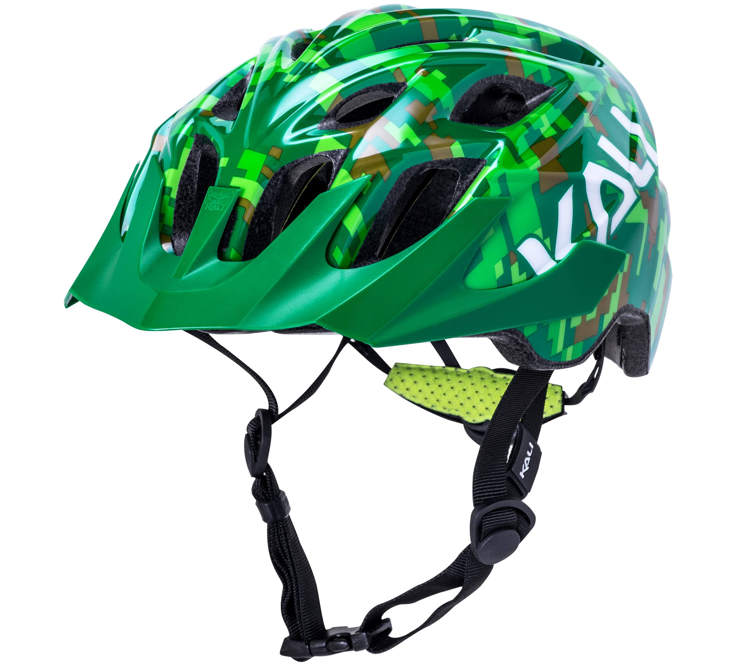 Kali Protectives Chakra Youth Helmet Pixel Green Youth One Size
