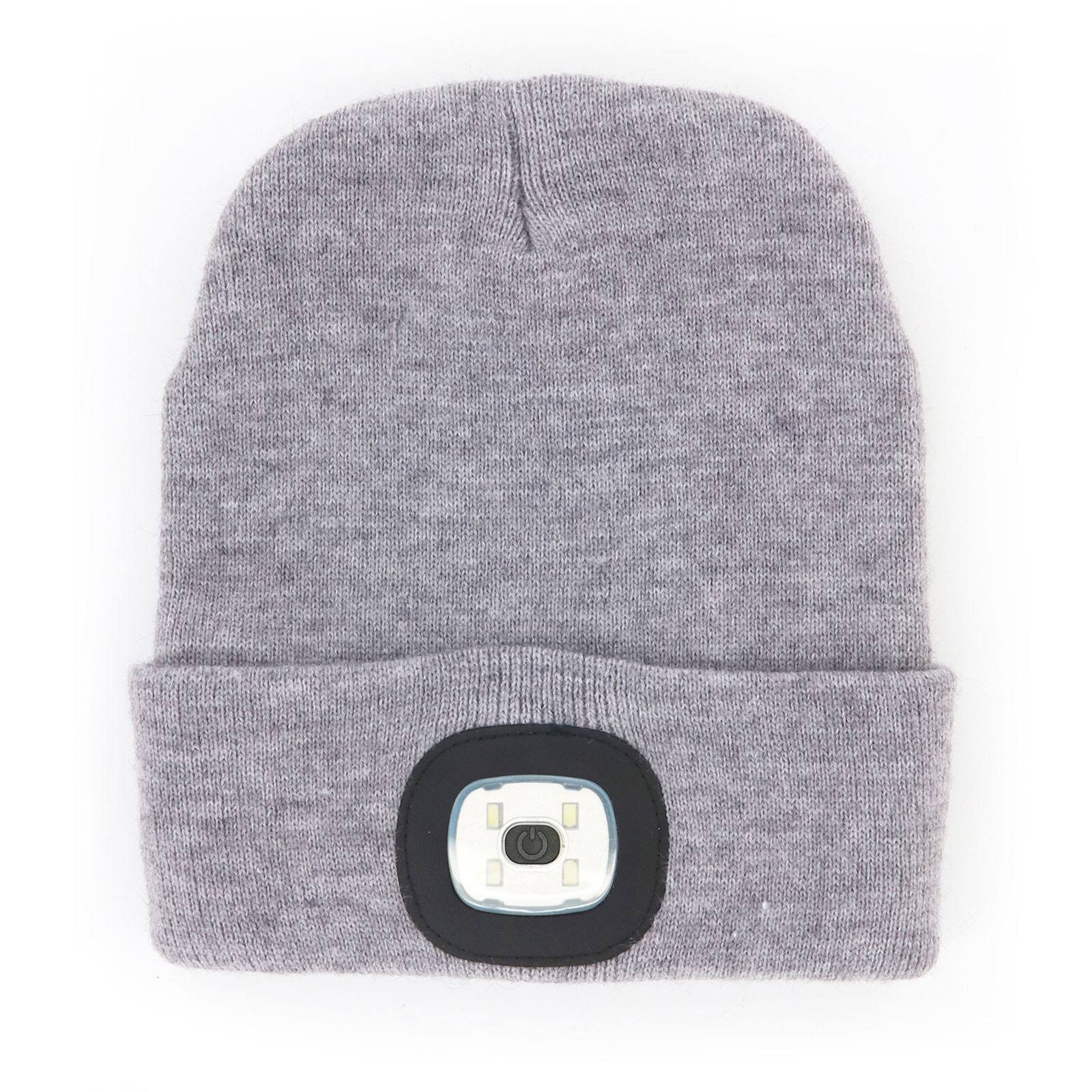 Night Scout - Rechargeable LED Beanie Hat Gray
