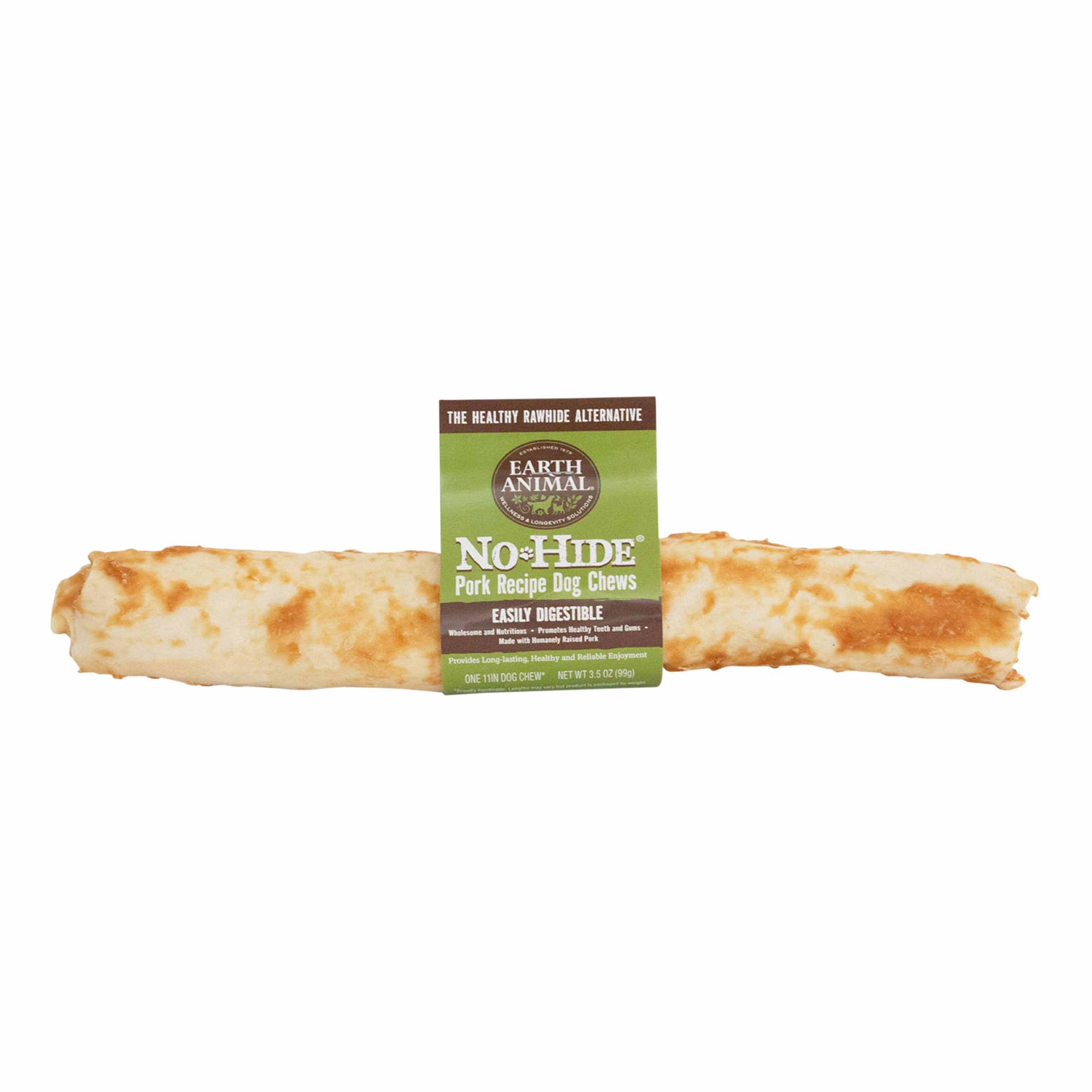 Earth Animal 11 in No-Hide Pork Chew For Dogs Each