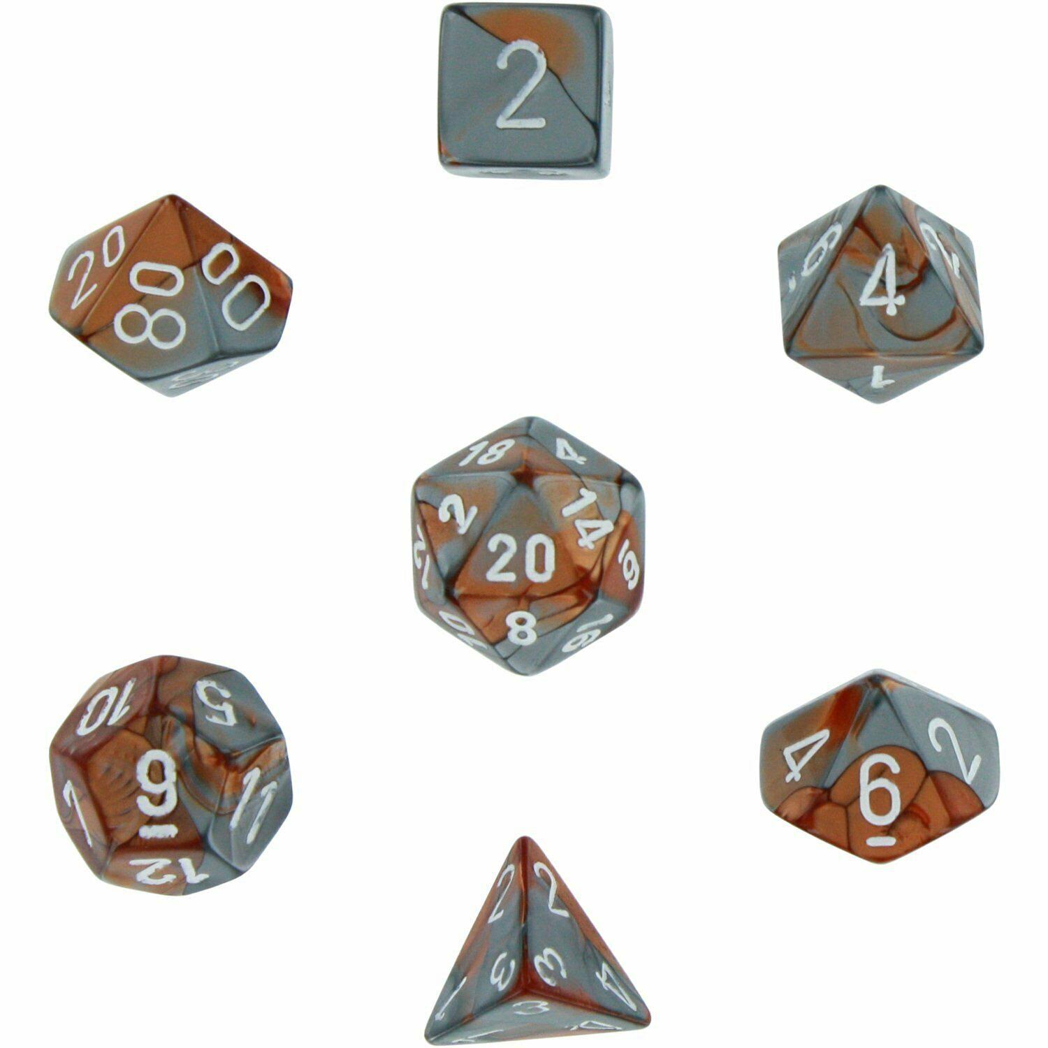 Gemini Poly 7 Set: Copper-Steel/white