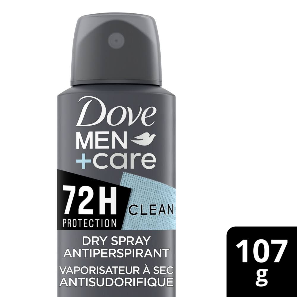 Dove Men Plus Care Dry Antiperspirant Spray - Invisible, 107g