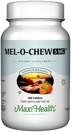 Maxi Health Mel-O-Chew Melatonin 5 mg Berry Flavor - 100 Chewable Tablets