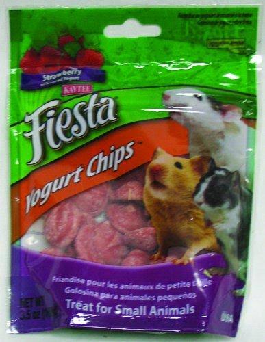 Kaytee Fiesta Yogurt Chips for Small Animals - Strawberry Flavor, 3.5oz