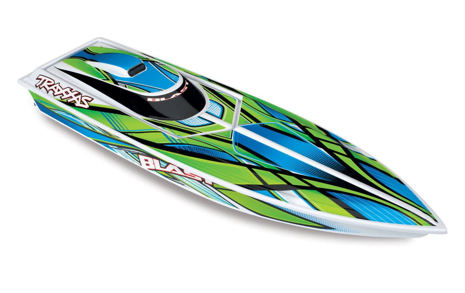 Traxxas Blast RTR Race Boat - Blue and Green, 12V