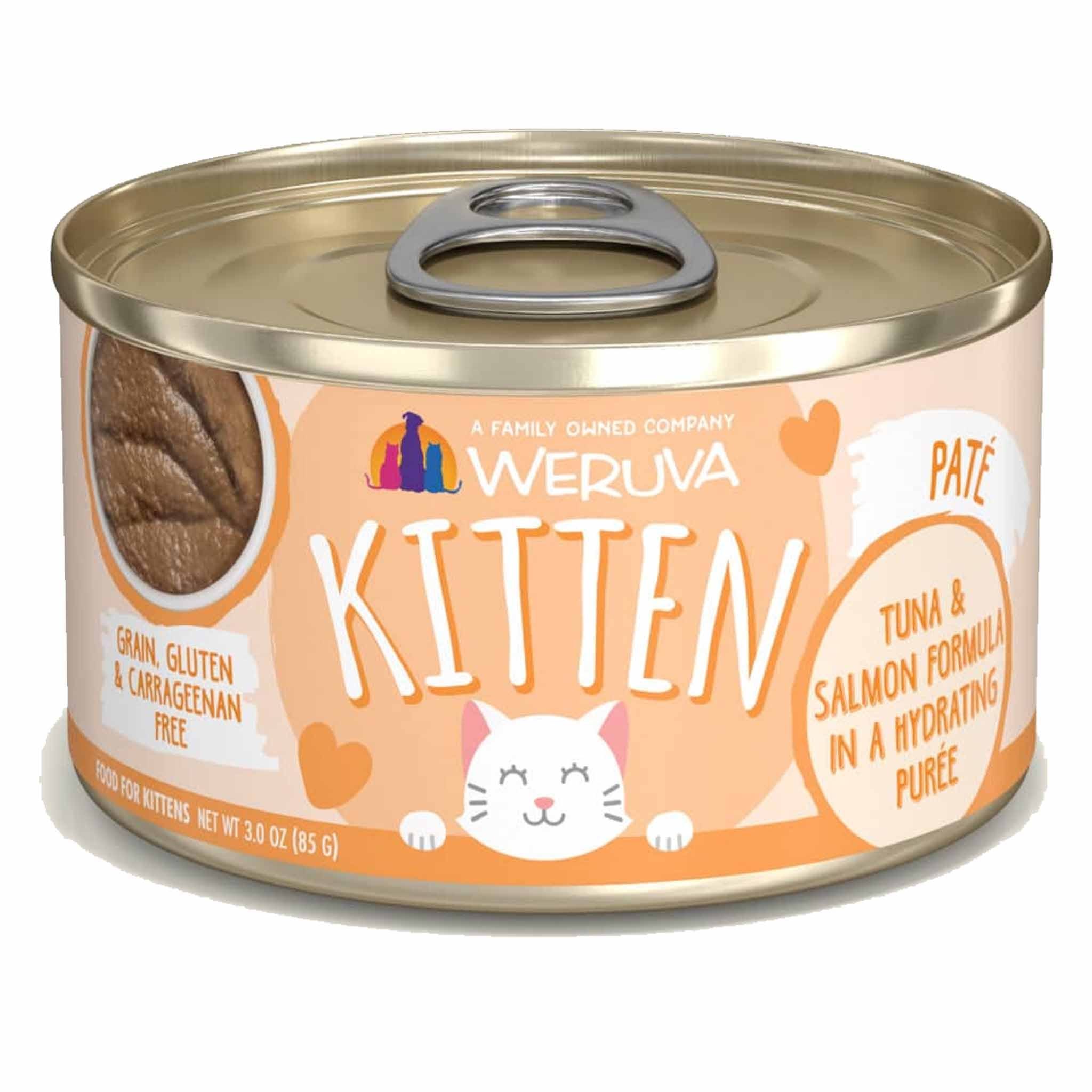 Weruva Kitten Canned Cat Food 3oz, Tuna & Salmon Formula in A Hydrating Puree